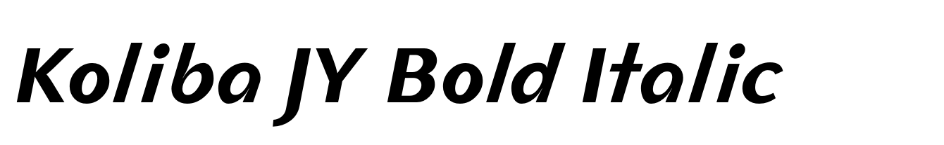 Koliba JY Bold Italic